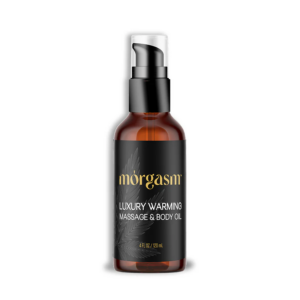Morgasm Luxury Warming Massage & Body Oil bottle